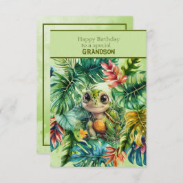 Tarjeta Turtle Happy Birthday To a Special Grandson 