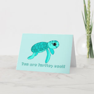 Tarjeta Turtley cool baby sea turtle