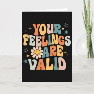 Tarjeta Tus Sentimientos Son Válidos Problemas de Salud Me