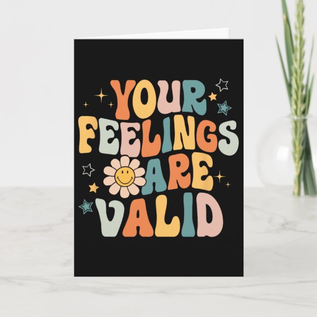 Tarjeta Tus Sentimientos Son Válidos Problemas de Salud Me (Anverso)