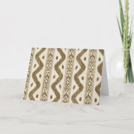 Tarjeta Tuscan Ikat sobre Crema, Interior en Blanco