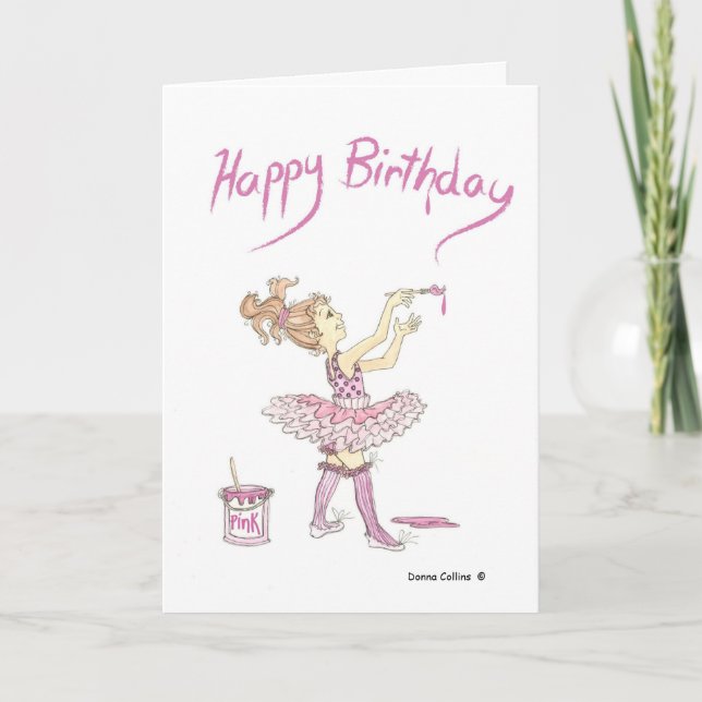 Tarjeta Tutu de cumpleaños feliz (Anverso)