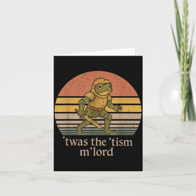 Tarjeta Twas The Tism M Lord Frog Knight - Autism Awarenes (Anverso)