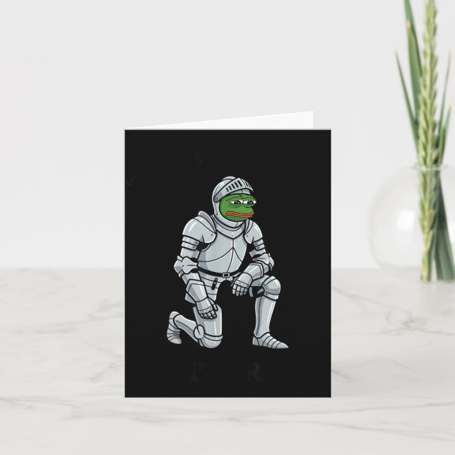 Tarjeta Twas The Tism M Lord Funny Frog Knight  (Anverso)