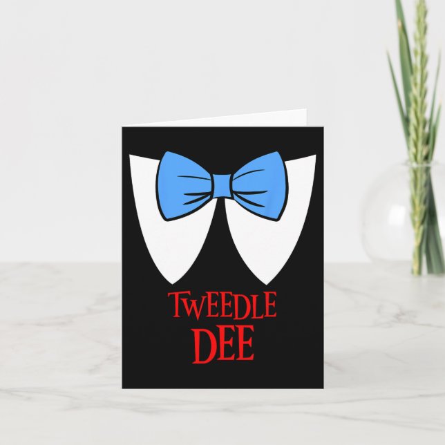 Tarjeta Tweedle Dee Costume Halloween Fairytale Character (Anverso)