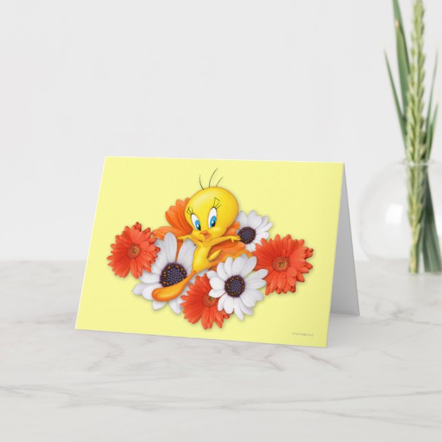 Tarjeta Tweety with Daisises (Anverso)