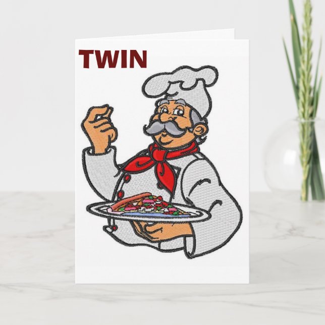 TARJETA **TWIN** CHEF ITALIANO SIRVE LOS DESEOS DEL "CUMPL (Anverso)