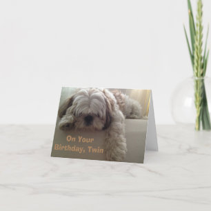 TARJETA **TWIN** DESEO QUE PUDIERA DECIR FELIZ CUMPLEAÑOS