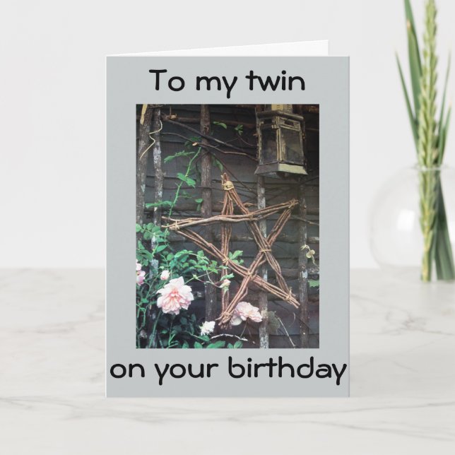 TARJETA TWIN-ERES UNA ESTRELLA EN TU CUMPLEAÑOS (Anverso)