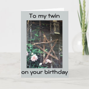 TARJETA TWIN-ERES UNA ESTRELLA EN TU CUMPLEAÑOS