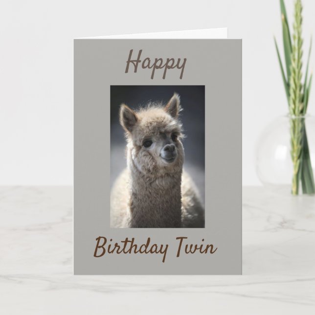TARJETA "¡TWIN" FELIZ CUMPLEAÑOS DE EDAD TWIN! (Anverso)