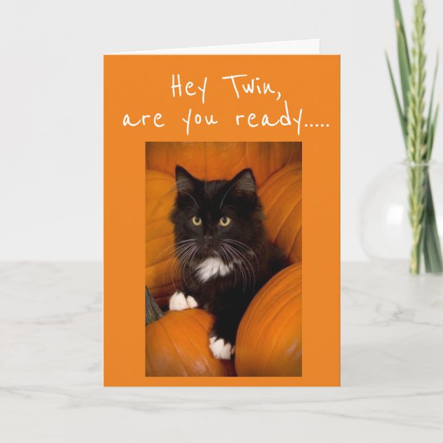 TARJETA **TWIN** LISTO PARA CELEBRAR **HALLOWEEN** (Anverso)