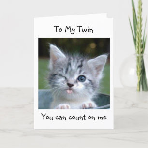 TARJETA **TWIN** NO LE DIRÉ A TU CUMPLEAÑOS FELIZ DE EDAD