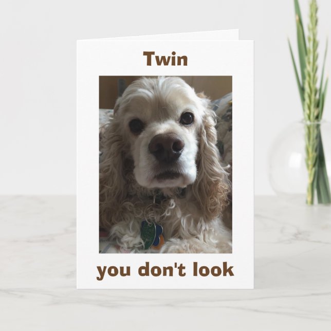 TARJETA TWIN-NO PARECE UN DÍA SOBRE EL "FABULOSO" CUMPLEAÑ (Anverso)