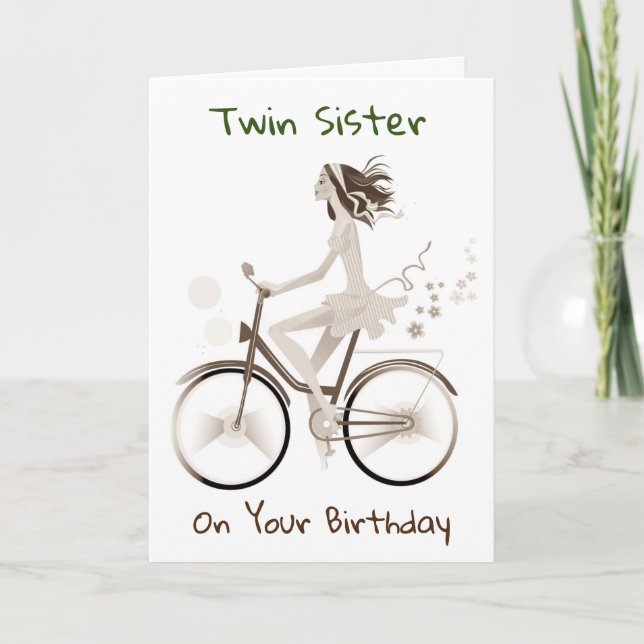 TARJETA **TWIN SISTER** ENJOY YOUR BIRTHDAY CARD (Anverso)