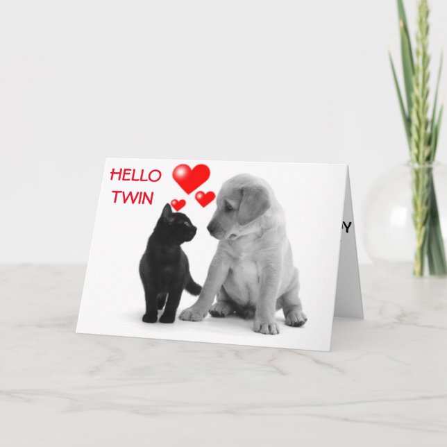 TARJETA ¡TWIN, TU CUMPLEAÑOS ES UN DÍA ESPECIAL PARA MÍ! (Anverso)