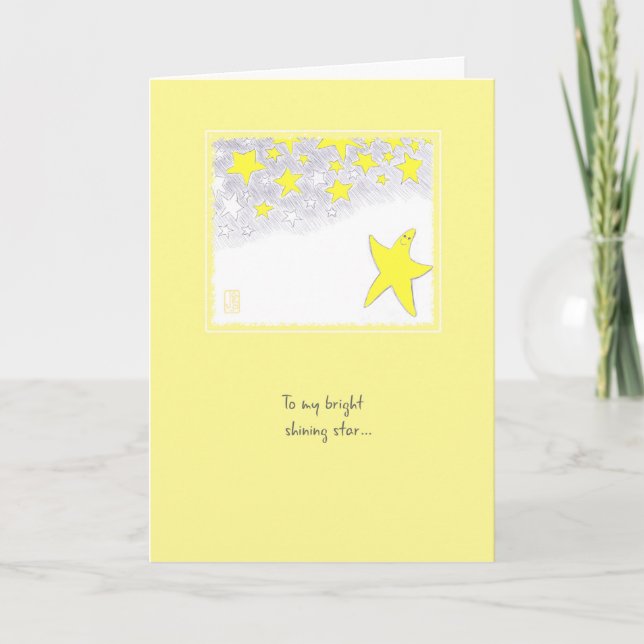 Tarjeta Twinkle Stars saludo Inspirador (Anverso)