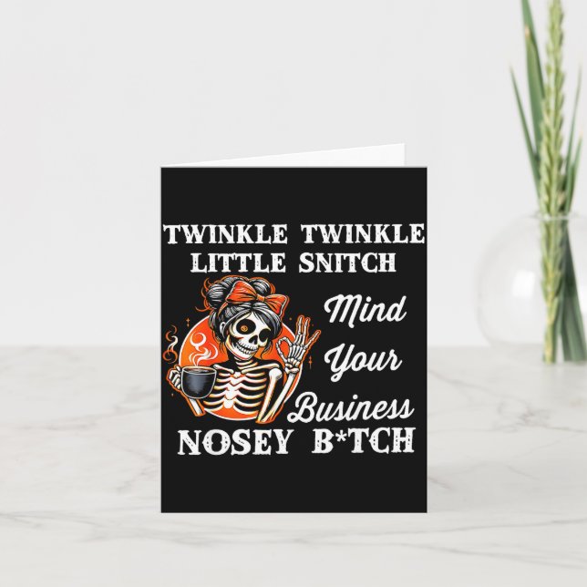 Tarjeta Twinkle Twinkle Little Snitch Mind Your Business N (Anverso)