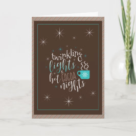 Tarjeta Twinkling Lights Hot Cocoa Nights ID593