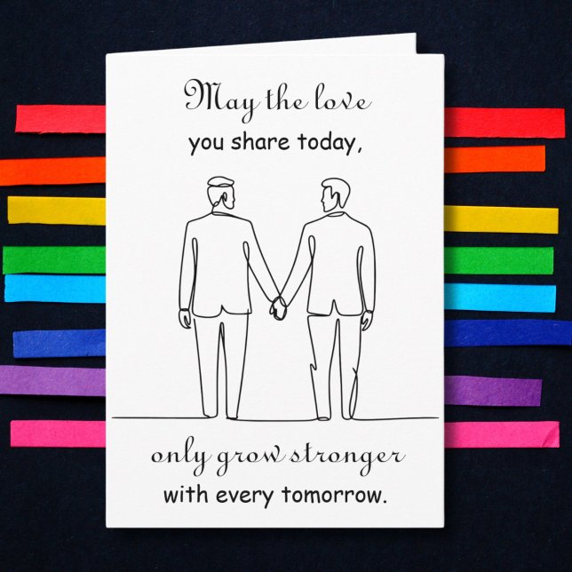 Tarjeta Two Grooms | LGBTQ Congratulations on your Wedding (Subido por el creador)