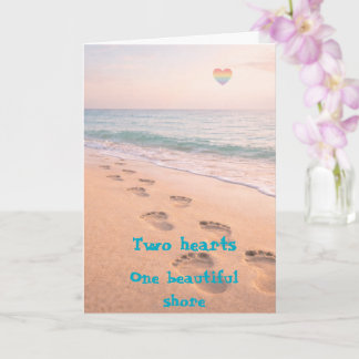 Tarjeta Two hearts one beautiful shore