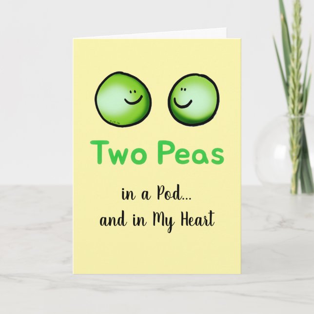 Tarjeta Two Peas Valentine Love Card (Anverso)