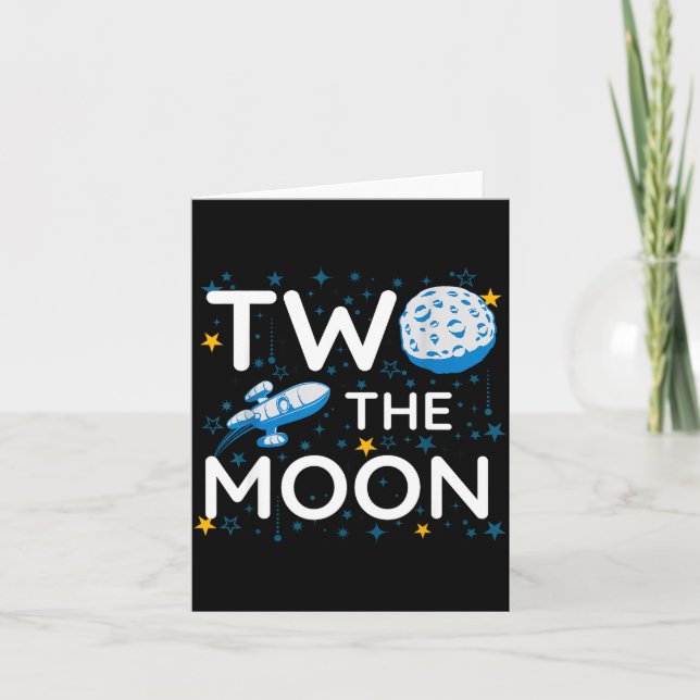 Tarjeta Two The Moon 2nd Planets Lover Birthday Space Rock (Anverso)