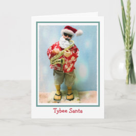 Tarjeta Tybee Santa Navidades