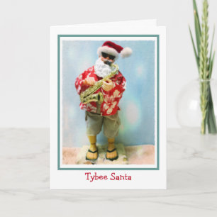 Tarjeta Tybee Santa Navidades