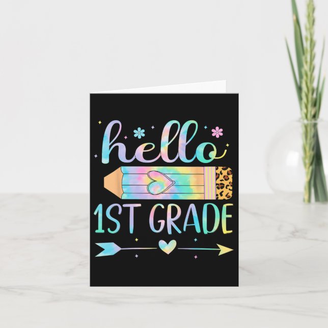 Tarjeta Tye 1º Grado De Vuelta A La Escuela Hola Primer Gr (Anverso)