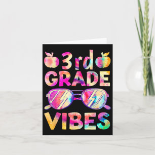 Tarjeta Tye Tye Teacher De Vibes De 3er Grado Primer Día D