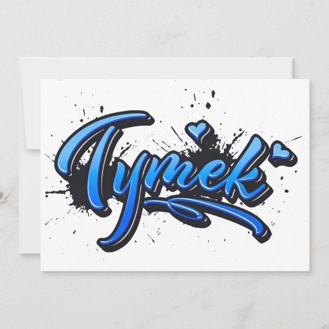 Tarjeta Tymek Heart Splash Graffiti Karte (Anverso)