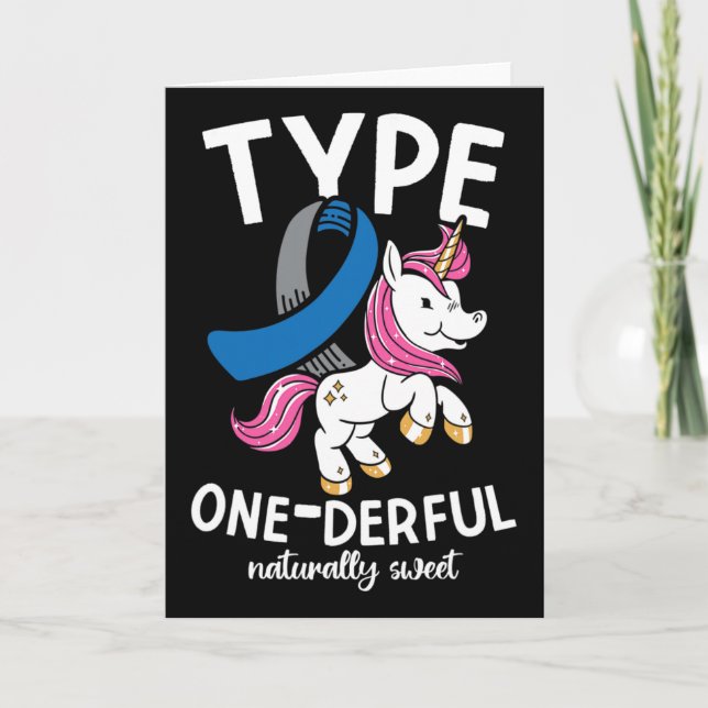 Tarjeta Type One Derful Diabetes Naturalmente Dulce  (Anverso)