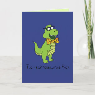 Tarjeta Tyrannosaurus Bowtie T Rex Funny Greet Card