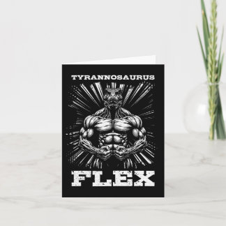 Tarjeta Tyrannosaurus Flex Strength Gym Funny Bodybuilding