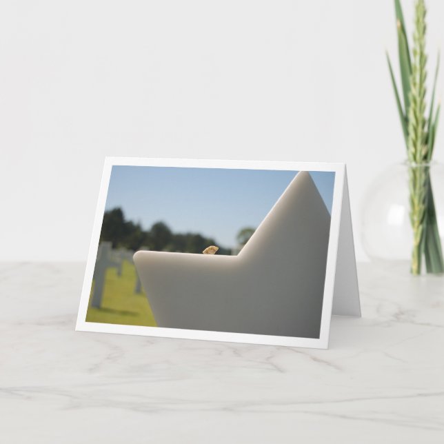 Tarjeta U.S. Cementerio militar en Normandía, Francia (Anverso)