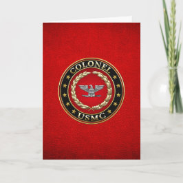 Tarjeta U.S. Infantes de marina: Coronel (Col) del USMC