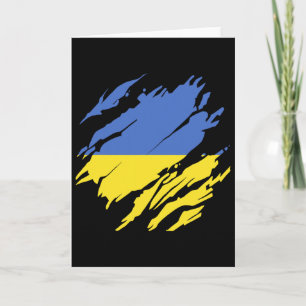 Tarjeta Ucrania Bandera Ucraniana Orgullo Raíces Patrimoni