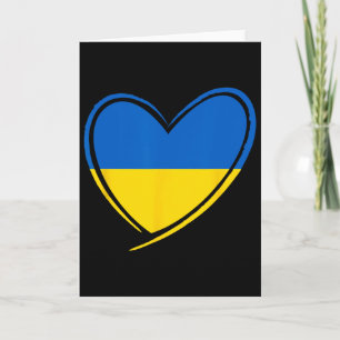 Tarjeta Ucrania Corazón Bandera Ucraniana Patriótica Hombr