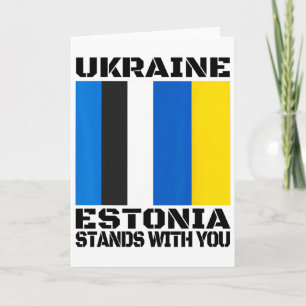 Tarjeta Ucrania Estonia Está Contigo Soporte Estonio F