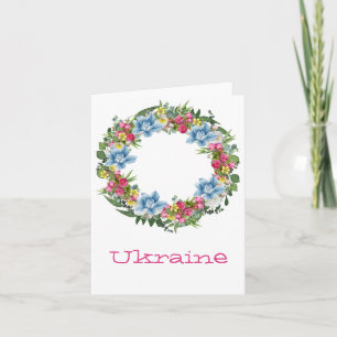 Tarjeta Ucrania: Huelga de flores de fe ucraniana esperanz