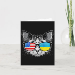 Tarjeta Ucrania La bandera de los Estados Unidos desata el