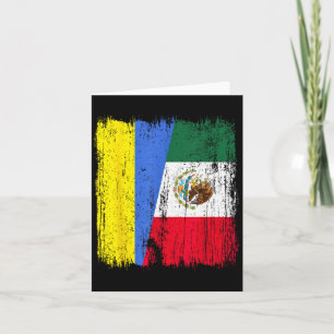 Tarjeta Ucrania México Media Bandera Herencia Ucraniana Me