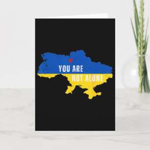 Tarjeta Ucrania No Estás Solo Mapa de Kiev Apoyo Ucraniano