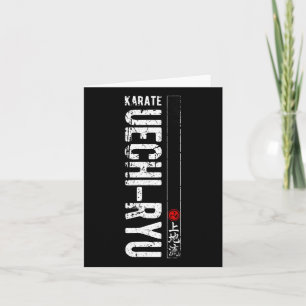 Tarjeta Uechi Ryu Karate Do Martial Arts Japan Belt Retro