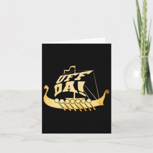 Tarjeta ¡Uff Da! Barco Viking Antiguo - Gracioso Boatín Me