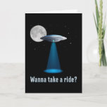 Tarjeta Ufo Alien Science Fiction Space Sci-Fi Funny Gift<br><div class="desc">Esta bonita camisa de ciencia ficción con una cita graciosa. Haz un regalo perfecto o una idea de regalo en cumpleaños o navidades como una increíble camiseta de ufo con citas,  tee espacial,  traje alienígena o ciencia ficción,  diseño de platillo.</div>