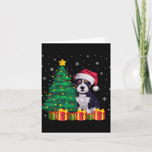 Tarjeta Ugly American Staffordshire Terrier Santa Hat Xmas