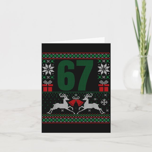 Tarjeta Ugly Christmas Sweater 67 Design  (Anverso)