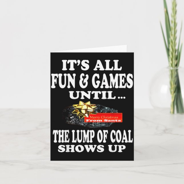 Tarjeta Ugly Christmas T Shirt Naughty Kid Men Women Lump  (Anverso)